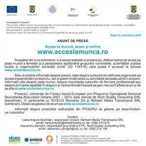 Acces la muncă, acum și online: www.acceslamunca.ro